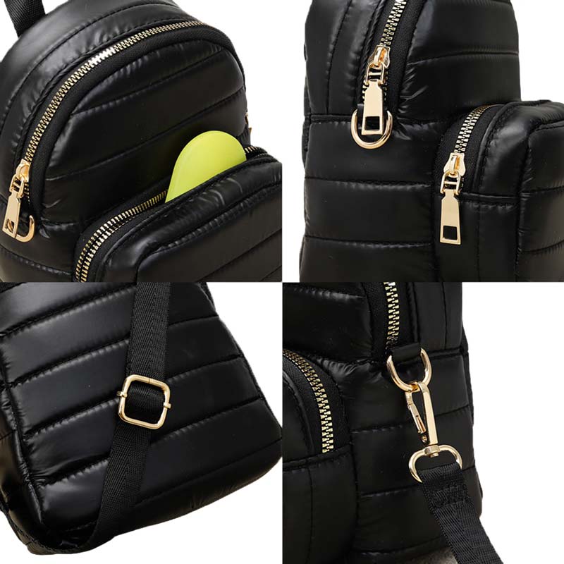 Solid Puffer Mini Backpack Bag – Madeline Love