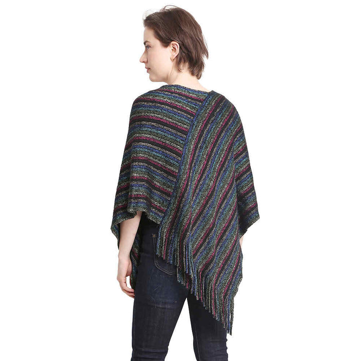 Lurex Knit Poncho Outwear Ruana Cape, the perfect accessory, luxurious, trendy, super soft chic capelet, keeps you warm & toasty. You can throw it on over so many pieces elevating any casual outfit! Perfect Gift Birthday, Holiday, Christmas, Anniversary, Wife, Mom, Special Occasion