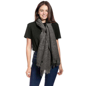 Black Striped Pattern Wool Mix Fringe Scarf. Amps up your look with this soft, highly versatile striped pattern wool mix fringe scarf that gives a lot of options to dress up your attire.This fringe scarf combines great fall style with comfort and warmth. It goes well with everything from jeans and a tee to work trousers and a sweater. Great for daily wear in the cold winter to protect you against the chill. 