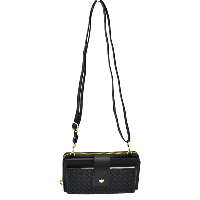 Black Stylish Vegan Leather Crossbody Purse, This gorgeous Purse is going to be your absolute favorite new purchase! It features with adjustable and detachable handle strap, upper zipper closure, back pocket with zipper closure, and front with magnetic flap cover. Ideal for keeping your money, bank cards, lipstick, and other small essentials in one place. It's versatile enough to carry with different outfits throughout the week.