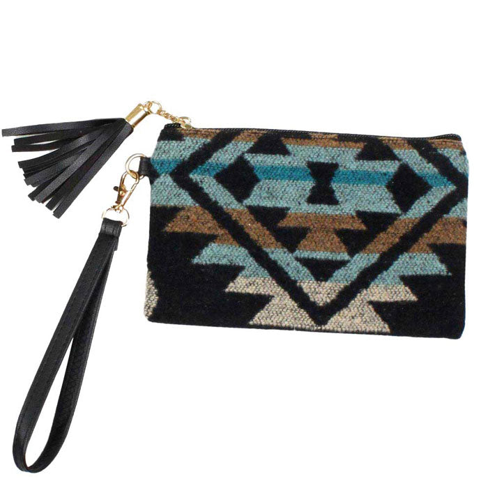 Black Trendy Western Print Wristlet Pouch Bag, comes with detachable strap. It looks like the ultimate fashionista while carrying this trendy pouch bag! It will be your new favorite accessory to hold onto all your necessary and handy items. Easy to carry specially when you need hands-free and lightweight to run errands or a nigh tout on the town. Fits your phone, wallet, keys etc. A caring gift for ones you care.