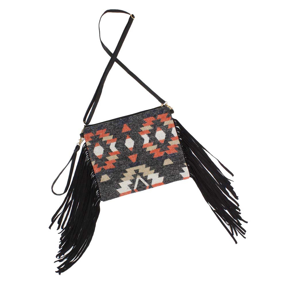 Black Western Pattern Tassel Crossbody Clutch Bag, come with beautiful tassels on both sides to give you a dashing look. These western patterned bags are fit for all occasions and places. Its catchy and awesome appurtenance drags everyone's attraction to you. It is a perfect gift for birthdays, holidays, Christmas, New year, graduation, etc. These beautiful and trendy bags have adjustable and detachable hand straps that make your life more comfortable.