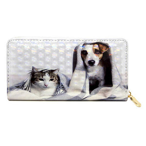 Black White Cat And Dog 3D Hologram Wallet, treat yourself to a new wallet from our super stylish selection! This animal themed wallet is made with 3D holographic effect with beautiful designs that makes very unique, cute and different! It is perfect for daily use, gift for her, birthday, Christmas, anniversary and for your loved ones for any occasions when gift is needed.