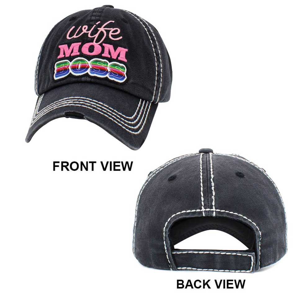 Black Wife Mom Boss Message Vintage Baseball Cap, Fun is a cool vintage cap perfect for who is in charge of the home, it is an adorable baseball cap that has a vintage look, giving it that lovely appearance. These stylish vintage caps all feature catchy message themes that are sure to grab some attention. 