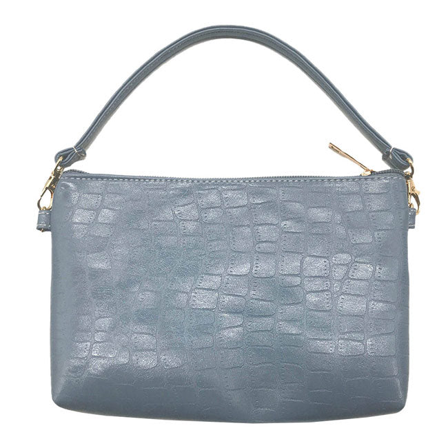 Blue Crocodile Patterned Tote Bag. This high quality Tote  Bag is both unique and stylish. perfect for money, credit cards, keys or coins and many more things, light and gorgeous. perfectly lightweight to carry around all day. Look like the ultimate fashionista carrying this trendy Crocodile Patterned Tote Bag.