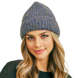 Blue Fuzzy Mixed Color Knit Beanie, Take your winter outfit to the next level and have mixed color beanie, Comfortable beanie keep your head and ear warm during the winter. This beanie can be worn both casual and sophisticated wear and also perfect for outdoor fashion, including biking, camping, ice skating, snowboarding, running and more. Awesome winter gift accessory! 
