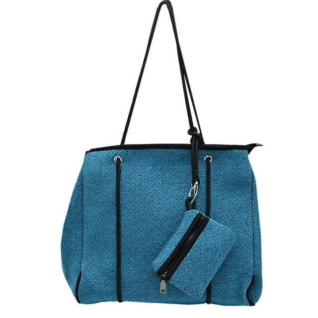 Blue Large Tote Bag Women Work Bag Purse Neoprene Zip. Add something special to your outfit! This fashionable bag will be your new favorite accessory. Ideal for parties, events, holidays, pair these tote bags with any ensemble for a polished look. Versatile enough for carrying through the week, ultra lightweight to carry around all day. Perfect Birthday Gift, Anniversary Gift, Mother's Day Gift, Graduation Gift, Valentine's Day Gift.
