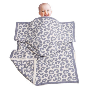 Blue Kids Leopard Patterned Blanket Baby Animal Print Blanky Comfy Warm Soft Cozy Blanket will keep the baby warm and comfortable. Easy to fold and transport, bring this luxurious cozy blanket wherever you go, keeps you child warm for nap time! Perfect Birthday Gift, Christmas Gift, Baby Shower, Gender Reveal Party