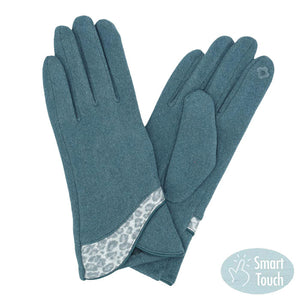 Blue Leopard Print Smart Gloves, present you with luxe and comfortable way. It's great to complete your outfit with absolute trendiness and warmth on winter and cold days. It will allow you to easily use your electronic devices and touchscreens while keeping your fingers covered, and swiping away! A pair of these gloves are awesome winter gift for your family, friends, anyone you love, and even yourself. Complete your outfit in trendy style!