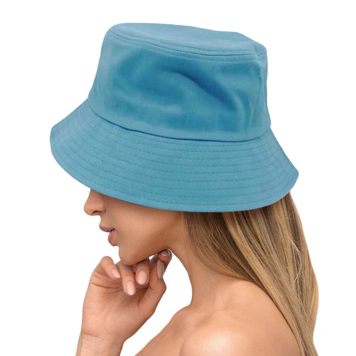 Blue Solid Bucket Hat, show your trendy side with this Solid corduroy bucket hat. Adds a great accent to your wardrobe, This elegant, timeless & classic Bucket Hat looks fashionable. Perfect for that bad hair day, or simply casual everyday wear;  Accessorize the fun way with this solid Corduroy bucket hat.