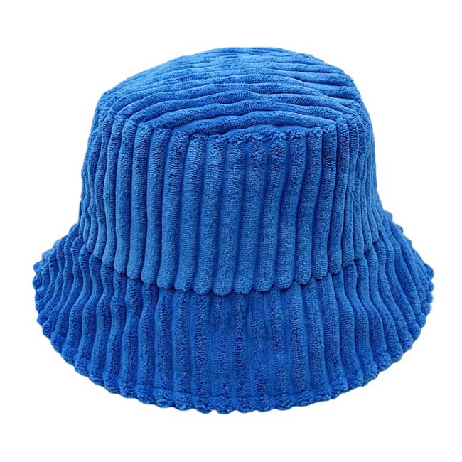 Blue Solid Corduroy Bucket Hat, This solid corduroy bucket hat is nicely designed and a great addition to your attire. Have fun and look stylish anywhere outdoors. Perfect for protecting you from the wind, snow, beach, pool, camping, etc. This classic style is lightweight and practical, perfect for all occasions at lunches, picnics, evening dinner parties or barbeques. Awesome winter gift accessory! Perfect gift for Birthdays, Christmas, Stocking stuffers, Secret Santa, etc.