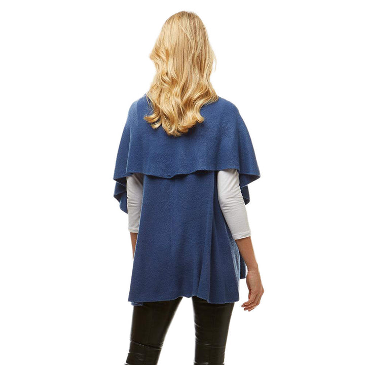 Solid Color Detail Wide Soft Knit Cape Poncho Shawl Vest, the perfect accessory, luxurious, trendy, super soft chic capelet, keeps you warm & toasty. You can throw it on over so many pieces elevating any casual outfit! Perfect Gift Birthday, Holiday, Christmas, Anniversary, Wife, Mom, Special Occasion