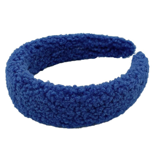Solid Sherpa Headband - Blue