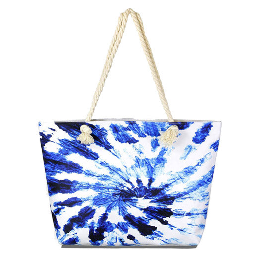 Vibrant Beach Bag great whether you are out shopping, going to the pool or beach, this bright tote bag is the perfect accessory. Spacious enough for carrying all your essentials. Great Beach, Vacation, Pool, Birthday Gift, Anniversary Girl, Trendy Blue Tie Dye Beach Bag, Soft Rope Handles The Must Have Accessory! 