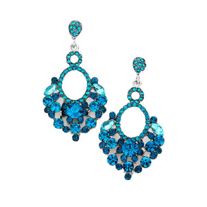 Blue Zircon Marquise Crystal Chandelier Statement Evening Earrings, put on a pop of color to complete your ensemble. Perfect for adding just the right amount of shimmer & shine and a touch of class to special events. Perfect Birthday Gift, Anniversary Gift, Mother's Day Gift, Graduation Gift.