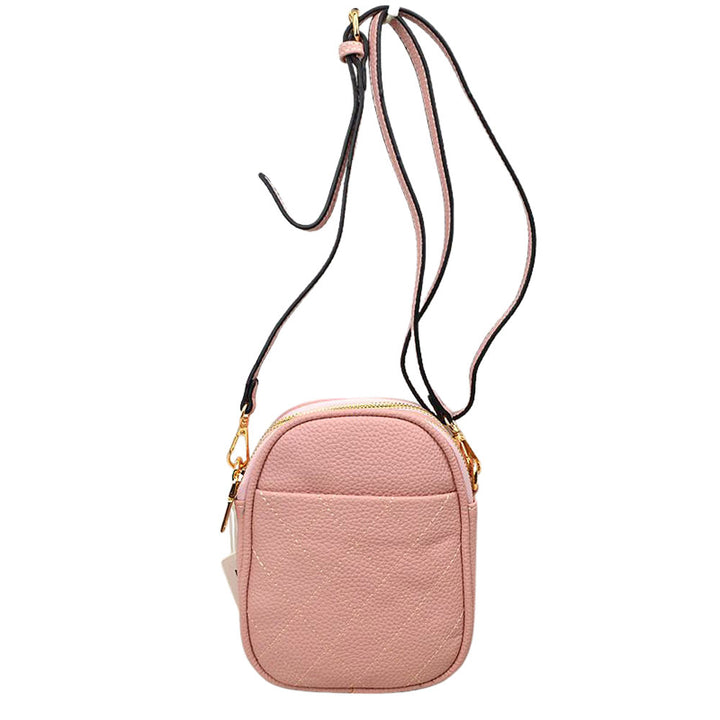 Blush Small Crossbody mobile Phone Purse Bag for Women, This gorgeous Purse is going to be your absolute favorite new purchase! It features with adjustable and detachable handle strap, upper zipper closure with a double pocket. Ideal for keeping your money, bank cards, lipstick, coins, and other small essentials in one place. It's versatile enough to carry with different outfits throughout the week. It's perfectly lightweight to carry around all day with all handy items altogether.