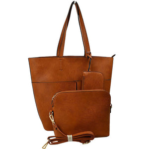 Brown 3 In 1 Large Soft  Leather Women's Tote Handbags, There's spacious and soft leather tote offers triple the styling options. Featuring a spacious profile and a removable pouch makes it an amazing everyday go-to bag. Spacious enough for carrying any and all of your outgoing essentials. The straps helps carrying this shoulder bag comfortably. Perfect as a beach bag to carry foods, drinks, big beach blanket, towels, swimsuit, toys, flip flops, sun screen and more.