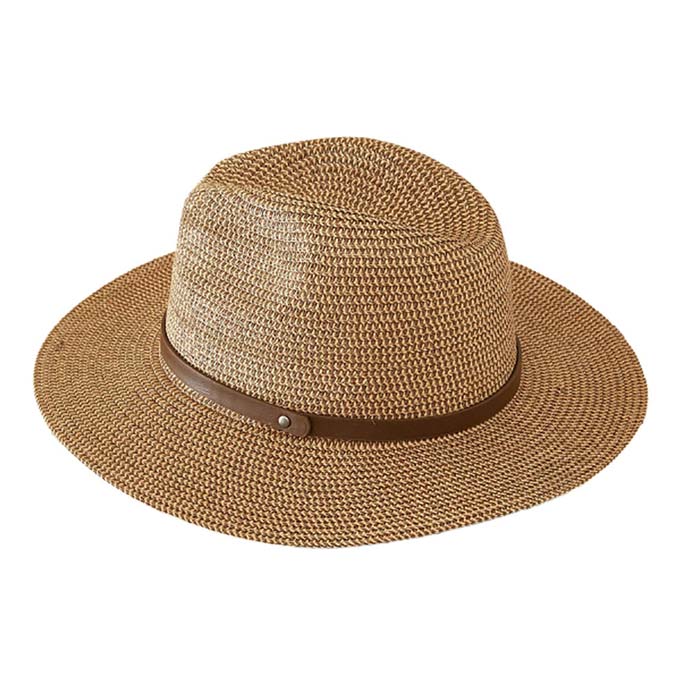 Beige Faux Leather Band Straw Panama Sun Hat, Complete your look with this fun Panama hat. This versatile hat can be dressed up or down & is perfect for the beach, outdoor games, outings, tours, parties, etc. Whether you’re basking under the summer sun at the beach, lounging by the pool, or kicking back with friends at the lake, a great hat can keep you cool and comfortable even when the sun is high in the sky. Large, comfortable, and perfect for keeping the sun off of your face, neck, and shoulders.