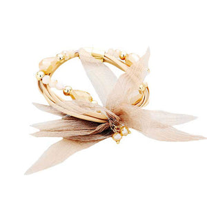 Brown Gold  Multi Strand Cord Beaded Mesh Flower Magnetic Bracelet Make a statement with these message bracelets, very easy to put on, take off and so comfortable for daily wear. Pair these with tee and jeans and you are good to go. It will be your new favorite go-to accessory. Perfect Birthday gift, friendship day, Mother's Day, Graduation Gift.