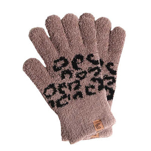 Brown Leopard Cozy Gloves, gives your look so much eye-catching texture with Leopard Cozy Gloves, a cozy feel, very fashionable, attractive, cute looking in winter season.  It will allow you to easily use your electronic devices and touchscreens while keeping your fingers covered, and swiping away! A pair of these gloves are awesome winter gift for your family, friends, anyone you love, and even yourself. Complete your outfit in trendy style!