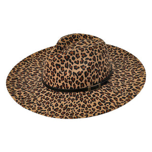 Brown Leopard Print Panama Hat. Stylish Panama Hat With Leopard Pattern themed. This unique, timeless & classic leopard print looks cool & fashionable. A great hat can keep you cool and comfortable even when the sun is high in the sky. Large, comfortable, and ideal for travelers who are spending time in the outdoors. This Panama hat is a good companion when you go shopping, fishing, beach travel, camping. The women's Panama hat can be used in spring, summer, fall and winter.