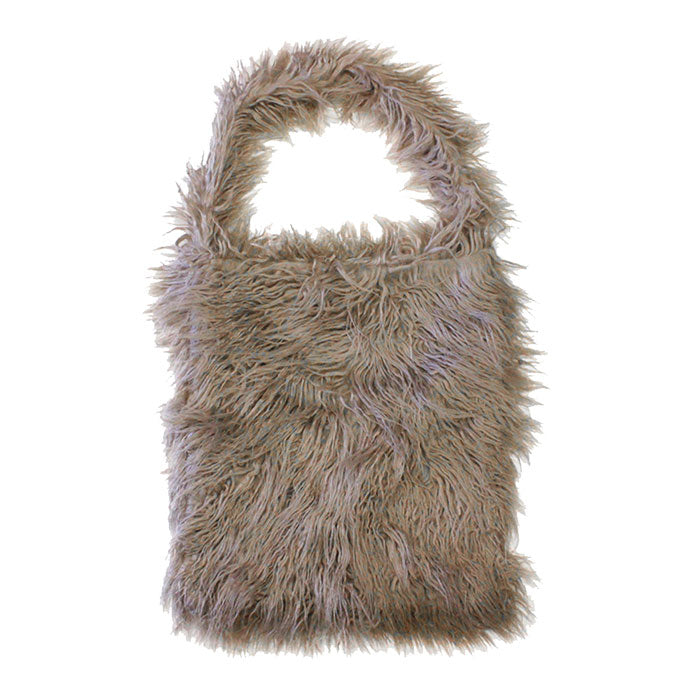 Brown Solid Color Faux Fur Fringe Shoulder Bag. Look like the ultimate fashionista carrying this small quilted bag! It will be your new favorite accessory. Easy to carry specially lightweight ideal for a night out on the town. Perfect Gift for Birthday, Holiday, Christmas, New Years, Anniversary, Valentine's day.