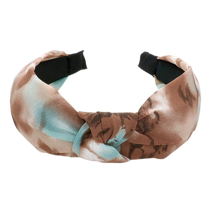 Brown Tie Dye Knot Burnout Headband, create a beautiful look while perfectly matching your color with the easy-to-use knot burnout headband. Add a super neat and trendy knot to any boring style. Perfect for everyday wear, special occasions, outdoor festivals, and more. Awesome gift idea for your loved one or yourself.