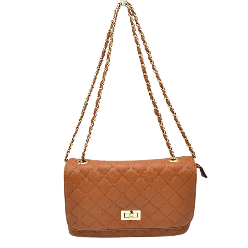 Aqua Blue Trendy Quilted Vegan Leather Messenger Crossbody Bag, A classic quilted bag never goes out of style, This cross-body bag is a stylish day-to-night accessory. It's a simple but eye-catching accessory to enrich your look with any outfit. The outer is adorned with quilting and stamped with branded hardware and you'll find a roomy compartment inside complete with a zipped pocket. Use it for a look that will get you noticed style with your glam outfit