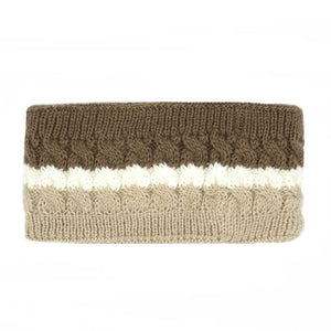 Brown Triple Colored Cable Knit Fleece Headband. This beautiful solid color Headband easy to use, light weight, Push back your hair with this exquisite knitted headband, spice up any plain outfit! Be ready to receive compliments. Be the ultimate trendsetter wearing this chic headband with all your stylish outfits! Very beautiful accessory for ladies, For occasions: parties, birthdays, weddings, festivals, dances, celebrations, ceremonies, gift and other daily activities.