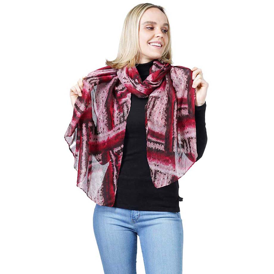 Burgundy Abstract Print Scarf, beautifully printed design makes your beauty more enriched. Great to wear daily in the cold winter to protect you against the chill. It amplifies the glamour with a plush material that feels amazing snuggled up against your cheeks. This scarf is a versatile choice that can be worn in many ways. Perfect Gift for Wife, Mom, and your beloved ones on their Birthdays or any other occasions. Perfect for wear at Holidays, Christmas, Anniversary, Fun Night Out, etc.