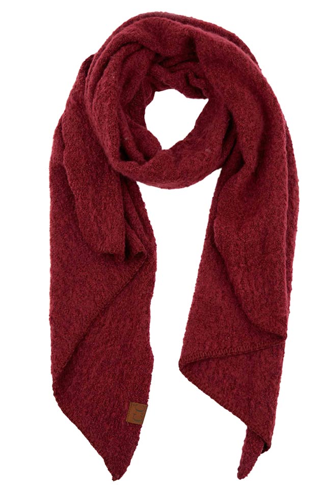 Burgundy C C Bias Cut Scarf With Whipstitched Edging, Add a beautiful look and touch of perfect class to your outfit in style. Nicely designed with whipstitched Edging that gives a unique yet awesome appearance with comfort and warmth. Perfect weight makes it wearable to complement your outfit, or with your favorite fall jacket. Great for daily wear in the cold winter to protect you against the chill.