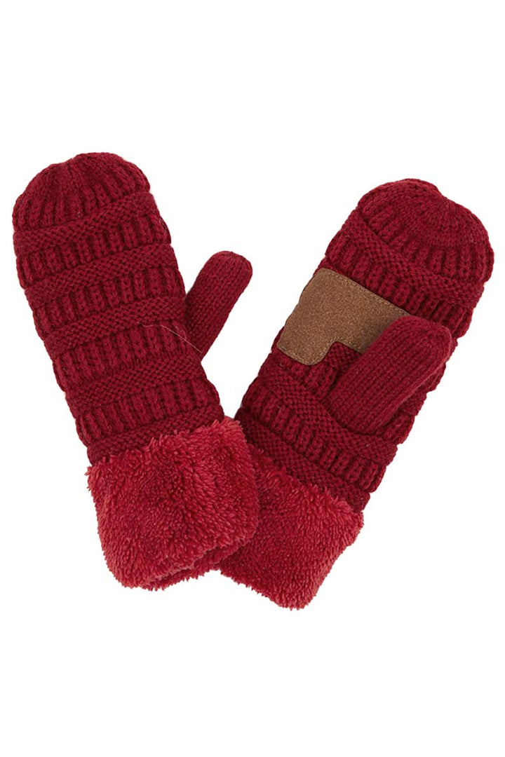 Burgundy C C Solid Color Knitted Mitten Gloves, give your look so much more eye-catching with a solid color. It gives you a cozy feel, very fashionable, attractive, and cute looking in the winter season and cold days. This easy and classic glove is soft and muted. Before running out the door into the cool air, you’ll want to reach for these toasty gloves to keep your hands incredibly warm. An awesome pair of gloves that fits with any outfit with style.
