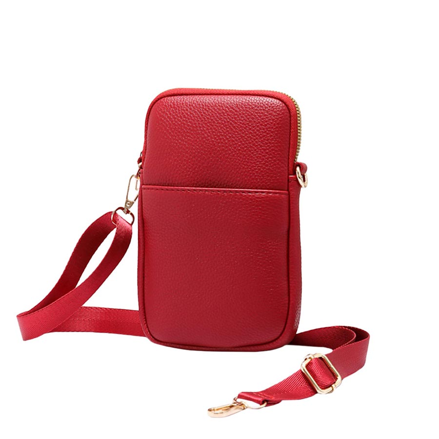 Burgundy Faux Leather Rectangle Crossbody Bag, This high-quality faux leather fashion crossbody features one front slip pocket and one inside slip pocket, and secured zipper closure at the top, this bag will be your new go-to! These beautiful and trendy Crossbody bag have adjustable and detachable hand straps that make your life more comfortable. This Simple fashion design crossbody bag for women keep your hands free while shopping, dating, traveling, and in outdoor sport.