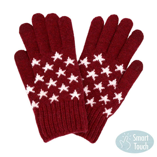 Black Knit Star Smart Gloves, are a smart, eye-catching, and attractive addition to your outfit. These trendy gloves keep you absolutely warm and toasty in the winter and cold weather outside. Accessorize the fun way with these gloves. These Tech-friendly warm gloves will allow you to use your electronic device and they can go with touchscreens, while keeping your fingers covered, swipe away!