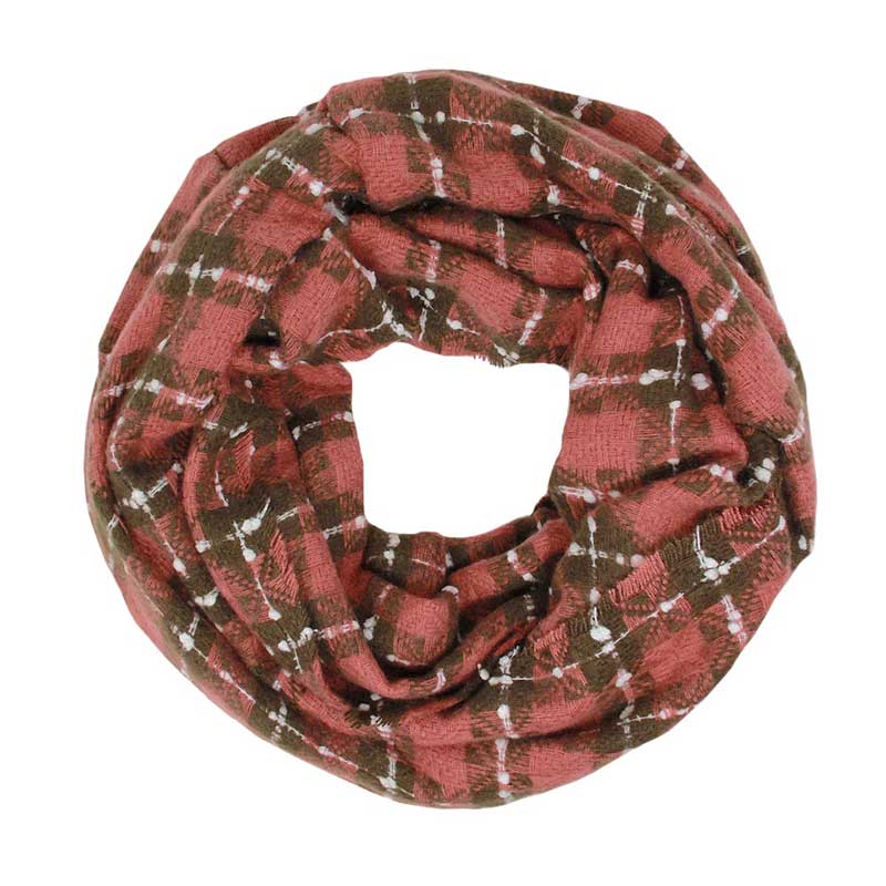Burgundy Plaid Check Infinity Super Soft Scarf, is a beautiful addition to your attire. The attractive plaid pattern makes this scarf awesome to amp up your beauty to a greater extent. It perfectly adds luxe and class to your ensemble. Absolutely amplifies the glamour with a plush material that feels amazing snuggled up against your cheeks. It's a versatile choice and can be worn in many ways with any outfit. A beautiful gift for your Wife, Mom, and your beloved ones