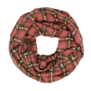 Burgundy Plaid Check Infinity Super Soft Scarf, is a beautiful addition to your attire. The attractive plaid pattern makes this scarf awesome to amp up your beauty to a greater extent. It perfectly adds luxe and class to your ensemble. Absolutely amplifies the glamour with a plush material that feels amazing snuggled up against your cheeks. It's a versatile choice and can be worn in many ways with any outfit. A beautiful gift for your Wife, Mom, and your beloved ones