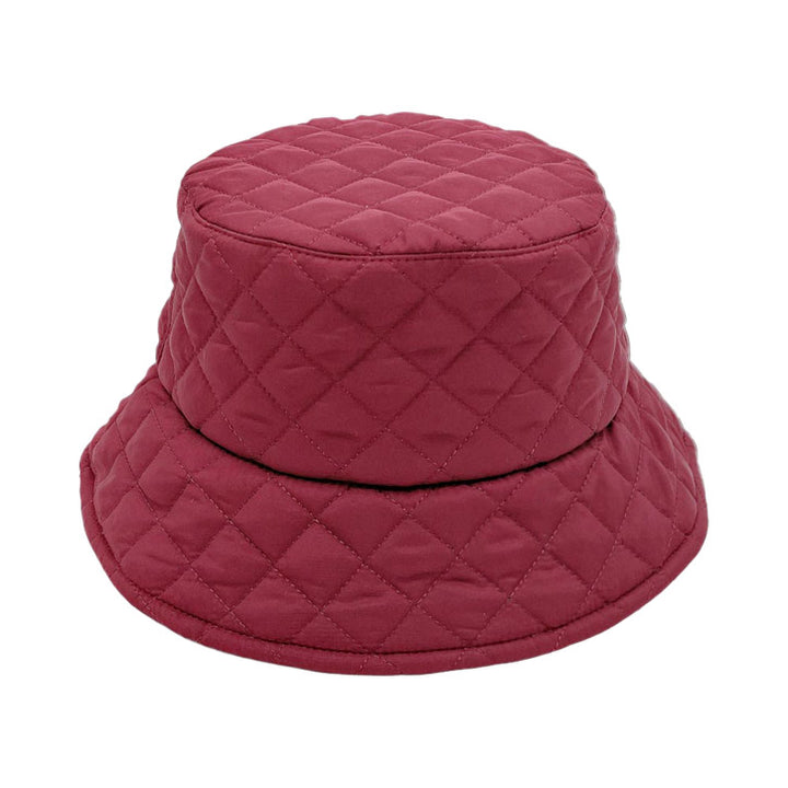 Burgundy Quilted Padding Bucket Hat, great for covering up when having a bad hair day. Perfect for protecting you from the sun, rain, wind, and snow. Amps up your outlook with confidence with this trendy bucket hat. Christmas Gift, Regalo Navidad, Regalo Cumpleanos, Birthday Gift, Valentines Day Gift, Regalo del Dia del Amor