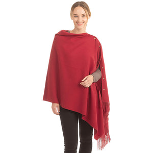 Soft Feel Texture Solid Cape Scarf
