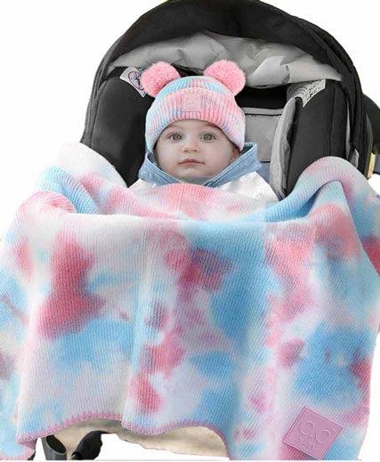 C.C Baby Tie Dye Stroller Blanket, on-trend & fabulous design make it eye-catching and beautiful. It will keep your baby cozy and comfortable on winter and cold days. Go outside with confidence and beauty with this stroller blanket. It's a luxe addition to any cold-weather ensemble. Great for daily wear in the cold winter to protect your baby against the chill. It'll definitely become a favorite in your accessories collection. Suitable for Holiday, Casual or any Occasions in Spring, winter and Autumn.