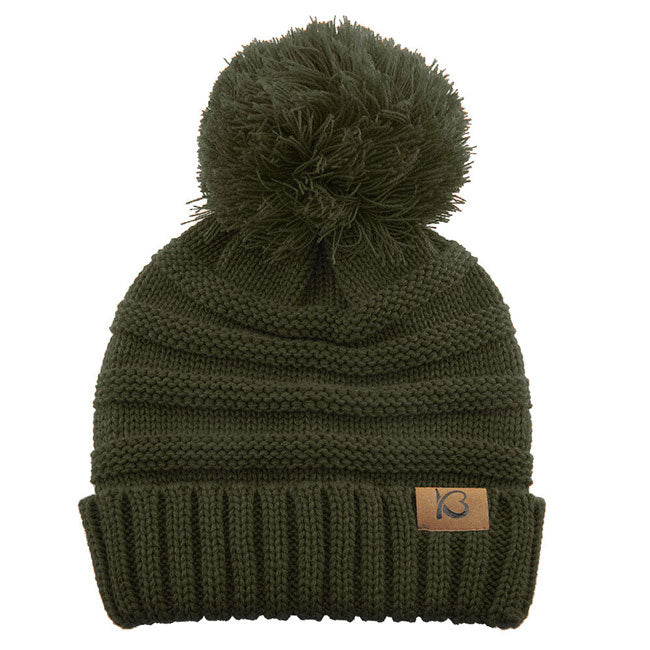 Olive Green Cable Knit Ribbed Chunk Pom Pom Comfy Winter Beanie Hat. Before running out the door into the cool air, you’ll want to reach for this toasty beanie to keep you incredibly warm. Accessorize the fun way with this pom pom hat, it's the autumnal touch you need to finish your outfit in style. Awesome winter gift accessory!