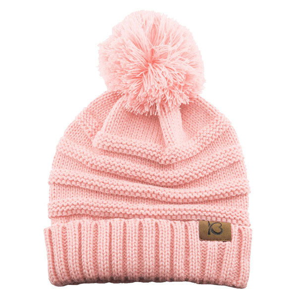 Rose Cable Knit Ribbed Chunk Pom Pom Comfy Winter Beanie Hat. Before running out the door into the cool air, you’ll want to reach for this toasty beanie to keep you incredibly warm. Accessorize the fun way with this pom pom hat, it's the autumnal touch you need to finish your outfit in style. Awesome winter gift accessory!