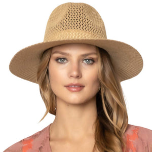 Camel Lurex Metallic Straw Panama Sun Hat, fashionable design and vibrant color will make you more attractive. It's a great accessory for any outfit. whether you’re basking under the summer sun at the beach, lounging by the pool, or kicking back with friends at the lake, these sun hats can keep you cool and comfortable even when the sun is high in the sky. 