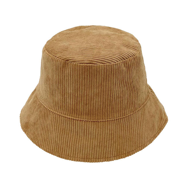Camel Solid Corduroy Bucket Hat, show your trendy side with this floral corduroy bucket hat. Adds a great accent to your wardrobe, This elegant, timeless & classic Bucket Hat looks fashionable. Perfect for that bad hair day, or simply casual everyday wear;  Accessorize the fun way with this solid Corduroy bucket hat. It's the autumnal touch you need to finish your outfit in style. Awesome winter gift accessory.