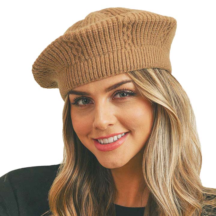Camel Solid Knit Beret Hat, is made with care and love from very soft and warm yarn that keeps you warm and toasty on cold days and on winter days out. An awesome winter gift accessory! Wear this hat to keep yourself warm in a stylish way at any place any time. The perfect gift for Birthdays, Christmas, Stocking stuffers, holidays, anniversaries, and Valentine's Day, to friends, family, and loved ones. Enjoy the winter with this fashionable Beret Hat.