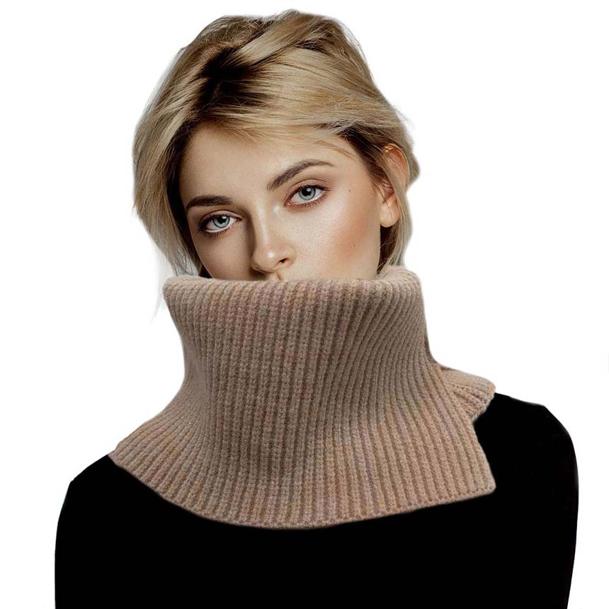 Camel Solid Ribbed Knit Snood Scarf, is a highly versatile scarf to wear with any outfit in perfect style. Great for daily wear in the cold winter to protect you against the chill. A ribbed knit-style scarf that amps up the glamour with a plush material that feels amazing and snuggled up against your cheeks. A fashionable eye-catcher will quickly become one of your favorite accessories.