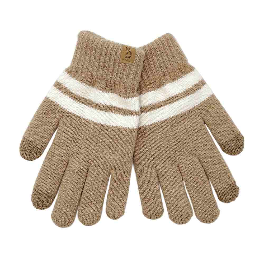 Camel Striped Knit Smart Touch Gloves , cozy design gives a trendy, chic style to any stylish winter wardrobe. An eye-catching colorblock, tech-friendly, stretches for snug fit. Perfect Birthday Gift , Christmas Gift , Anniversary Gift, Regalo Navidad, Regalo Cumpleanos, Valentine's Day Gift, Regalo Dia del Amor