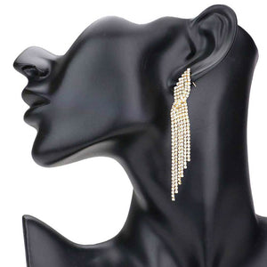Clear Gold Marquise Crystal Rhinestone Pave Evening Earrings, completed the appearance of elegance and royalty to drag the attention of the crowd on special occasions. Wear these rhinestone evening earrings to show your unique yet attractive & beautiful choice. Coordinate these crystal evening earrings with any special outfit to draw everyone's attention.