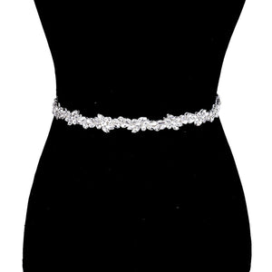 Clear Silver White Crystal Marquise Sash Ribbon Bridal Wedding Belt Headband. These headband will make you feel extra glamorous. Push back your hair with this exquisite knotted headband, spice up any plain outfit! Be ready to receive compliments. Be the ultimate trendsetter wearing this chic headband with all your stylish outfits! Exquisite enough to use on your wedding day.