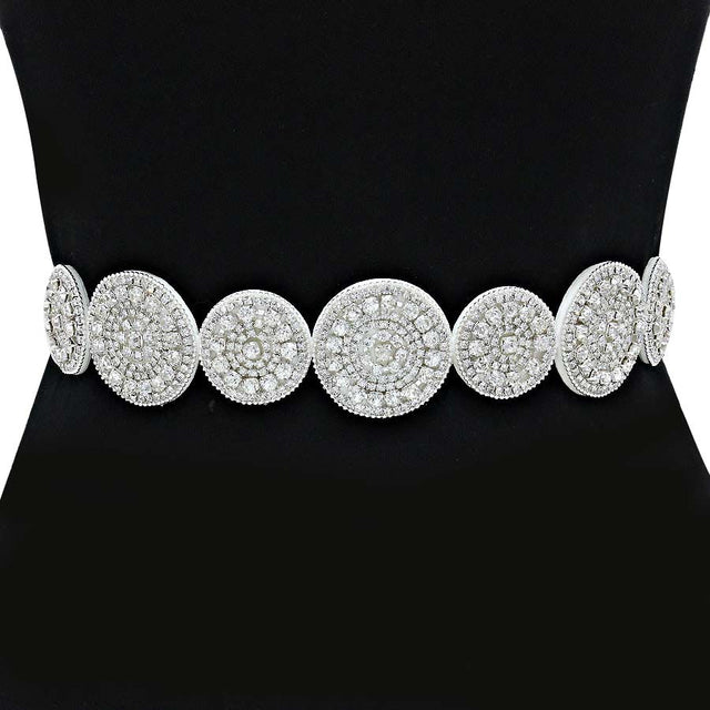 Clear White Deco Ring Organza Belt Choker Headband, is an awesome deco ring-designed belt choker headband that surely amps up your beauty & adds extra luxe to your outlook on special occasions. You can this product as a belt or headband or choker at a wedding or bridal confidently to show your elegance & perfect class and make you stand out from the crowd. 