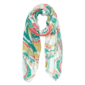 Coral Abstract Printed Oblong Scarf, This lightweight oblong scarf in soothing colors features a traditional Abstract design. The beautifully crafted design adds a gorgeous glow to any outfit. Suitable for holidays, Casual, or any Occasions in Spring, Summer, and Autumn. There is a perfect gift for any occasion.